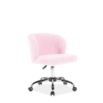 Kontorstol DOLLY rosa teddystoff