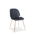 Stol ADRIEN VELVET sort