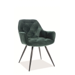 Stol CHERRY VELVET flaskegrønn