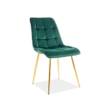 Stol CHIC GOLD flaskegrønn