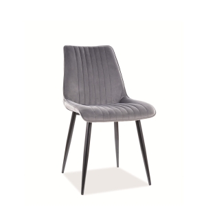 Stol KIM VELVET grå