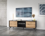 Tv-benk DIAMOND RTV154 eik + sort 2D 154 cm