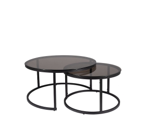 Bordsett FERRANTE E glass 80+60