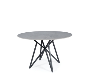 Spisebord MURANO sort + grå marmor 120 cm