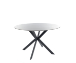 Spisebord TALIA sort + grå marmor 120 cm