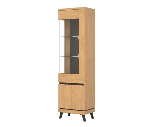 Vitrineskap ATE AT-6 eik 55x197 cm