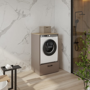 Vaskemaskinskap ROSA beige 67x117x67 cm