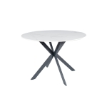 Spisebord TALIA sort + hvit marmor 90 cm