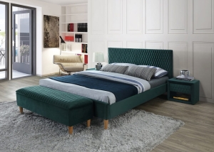 Seng AZURRO VELVET grønn 160/180