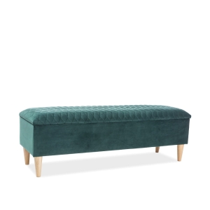 Sengekiste AZURRO VELVET grønn