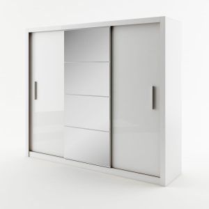 Garderobeskap IDA ID-01 hvit 250 cm