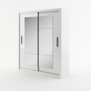 Garderobeskap IDA ID-02 hvit 180 cm